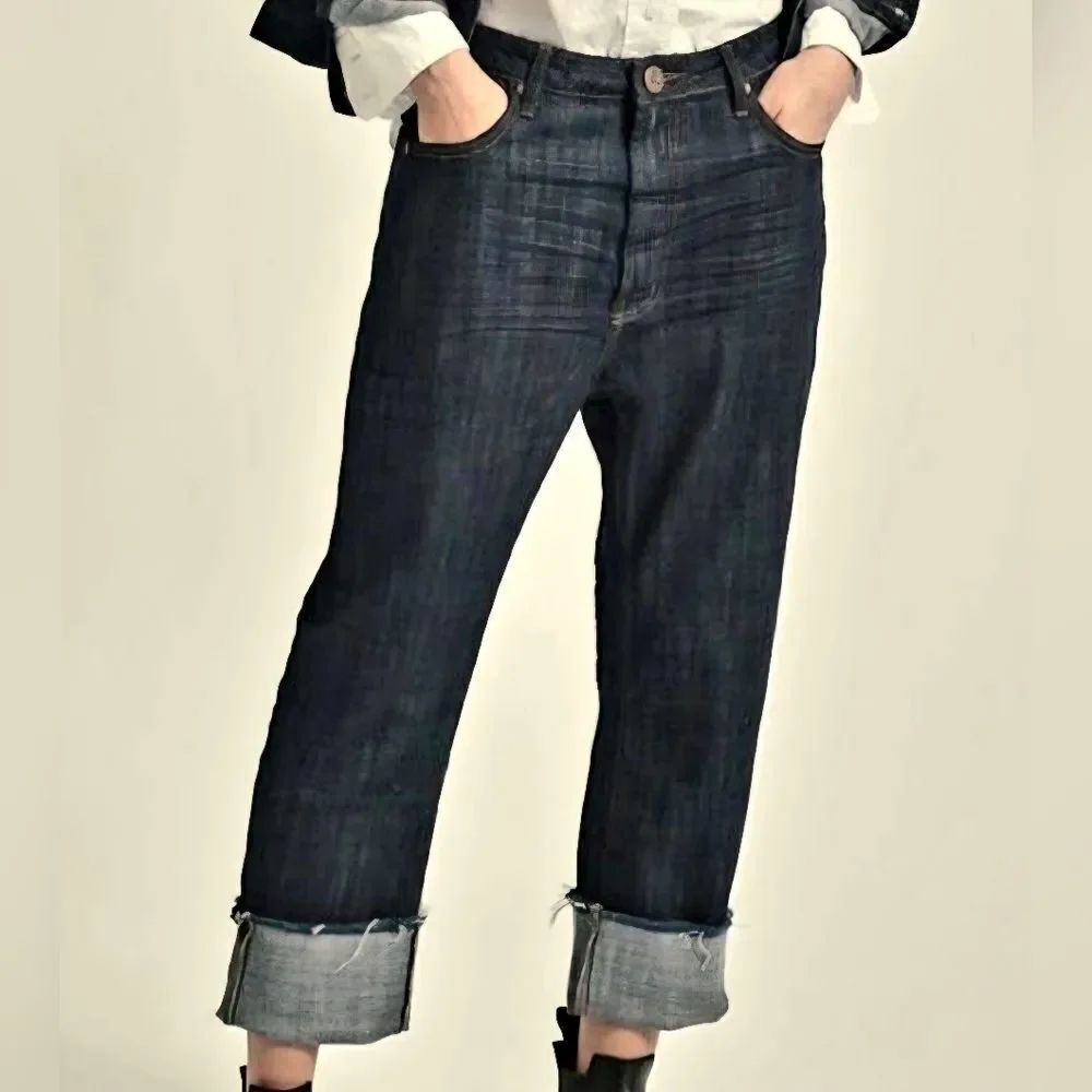 One Teaspoon Jeans Women's 25 Dark Indigo High Rise Slouchy Boyfriend